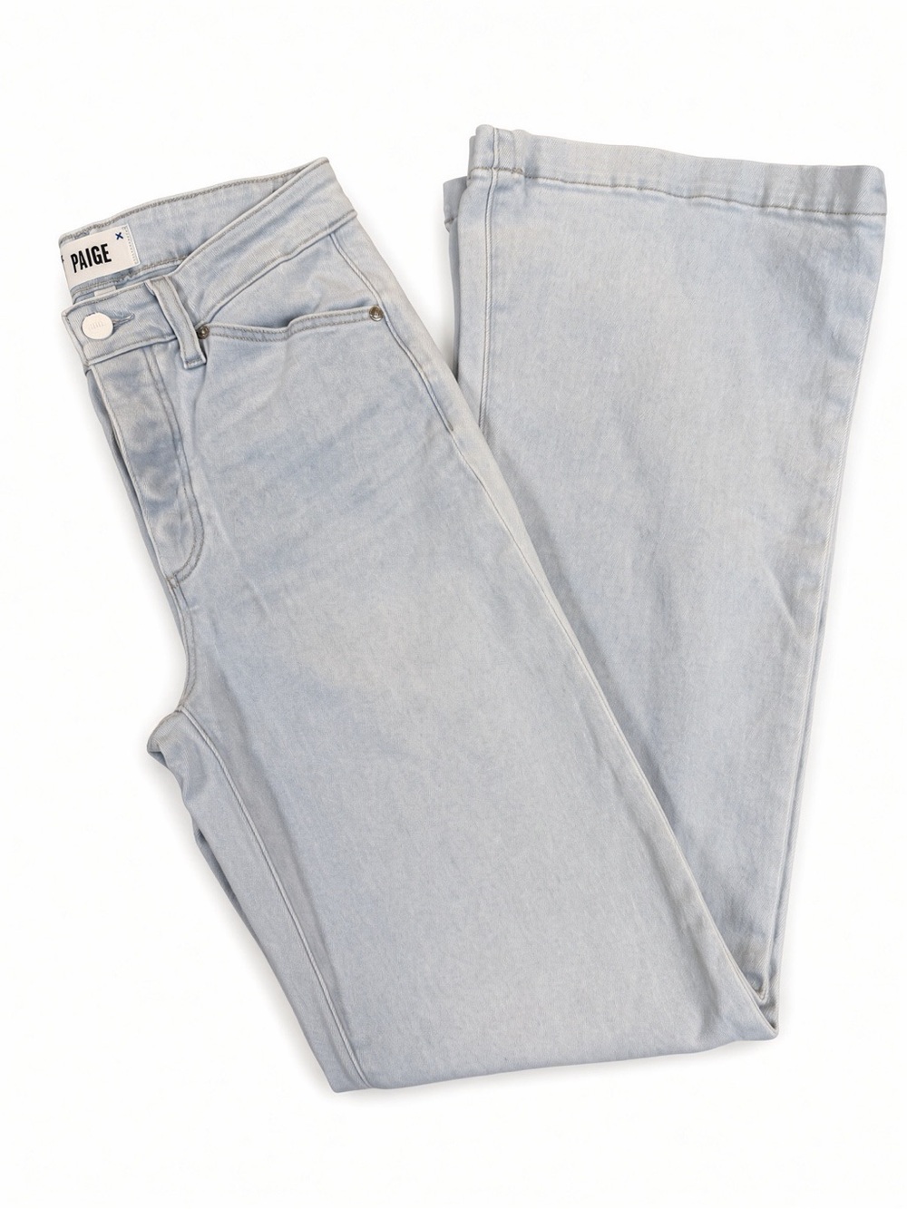 PAIGE Leenah High Rise Wide Leg Jeans Light Wash Trouser
